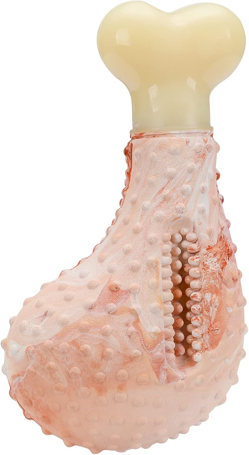 Avont 犬噛むおもちゃ 天然ゴム 骨型 チキン香り ストレス発散 デンタルケア 犬用玩具 中 大型犬用 おもちゃ