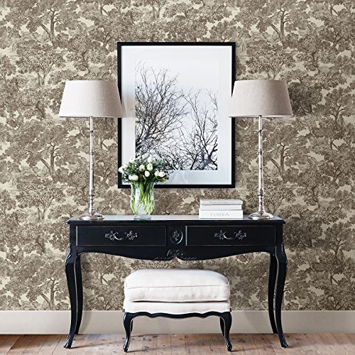 Chesapeake 3112-002719 Blyth Brown Toile Wallpaper Blyth Toile Wallpaper #TOP1