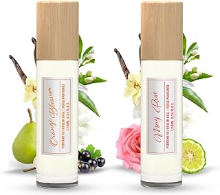 ARLYN Orange Blossom & May Rose Roll On Fragrance Oil for Women (0.34 fl.oz/10ml) Long lasting Fragrance Inspired by La Vie Est Belle & CC Madamoiselle Travel Size, Vegan, Luxury Scent, Made In USA