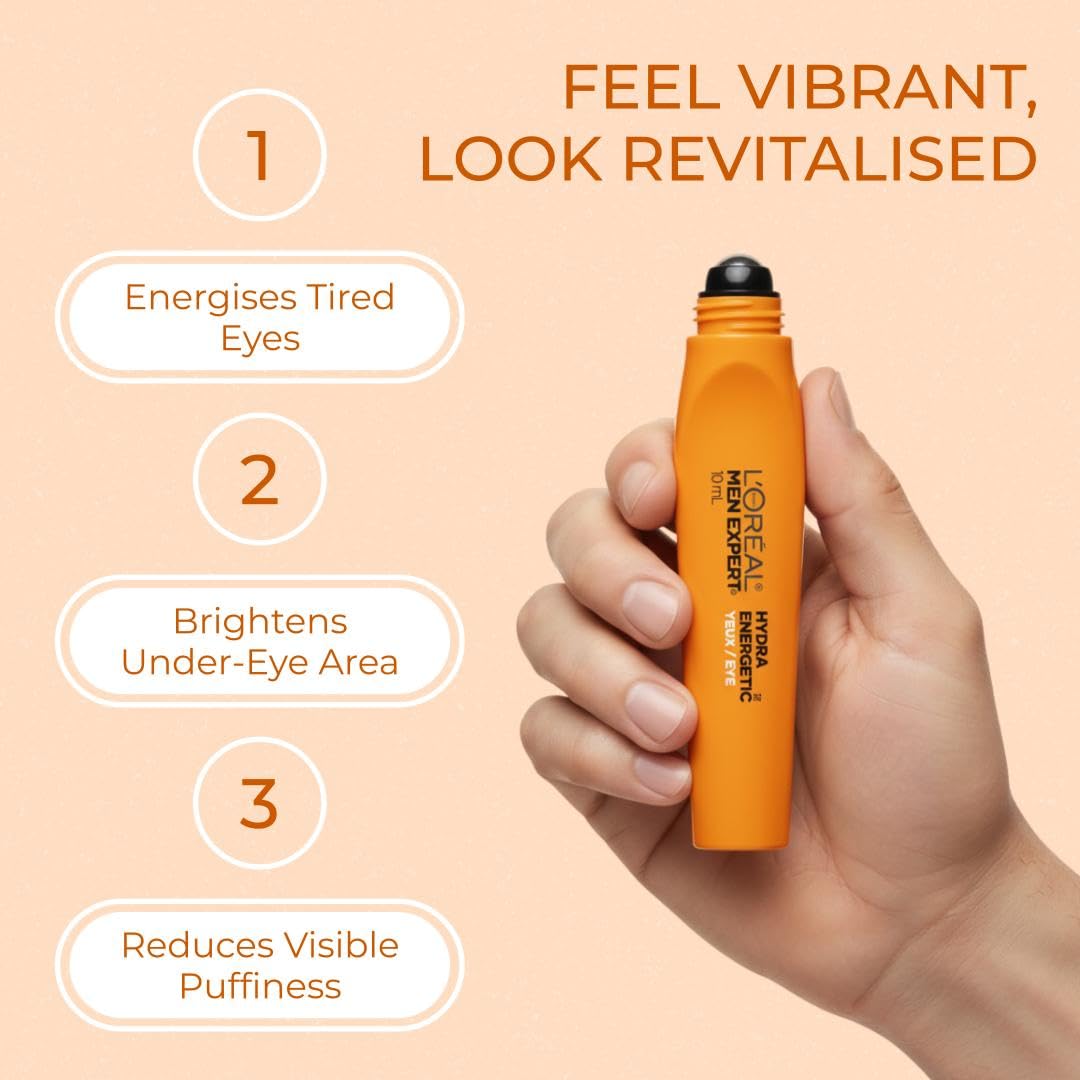 L'Oreal Paris Mens Expert Hydra-Energetic Ice Cold Eye Roller, 31.8g 4