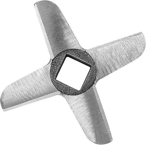 Miniatura 5 de Hoja de acero en forma de cruz profesional de cocina comida carne picadora cuchilla picadoras cortador pieza de repuesto plata opcional tamaño # 22