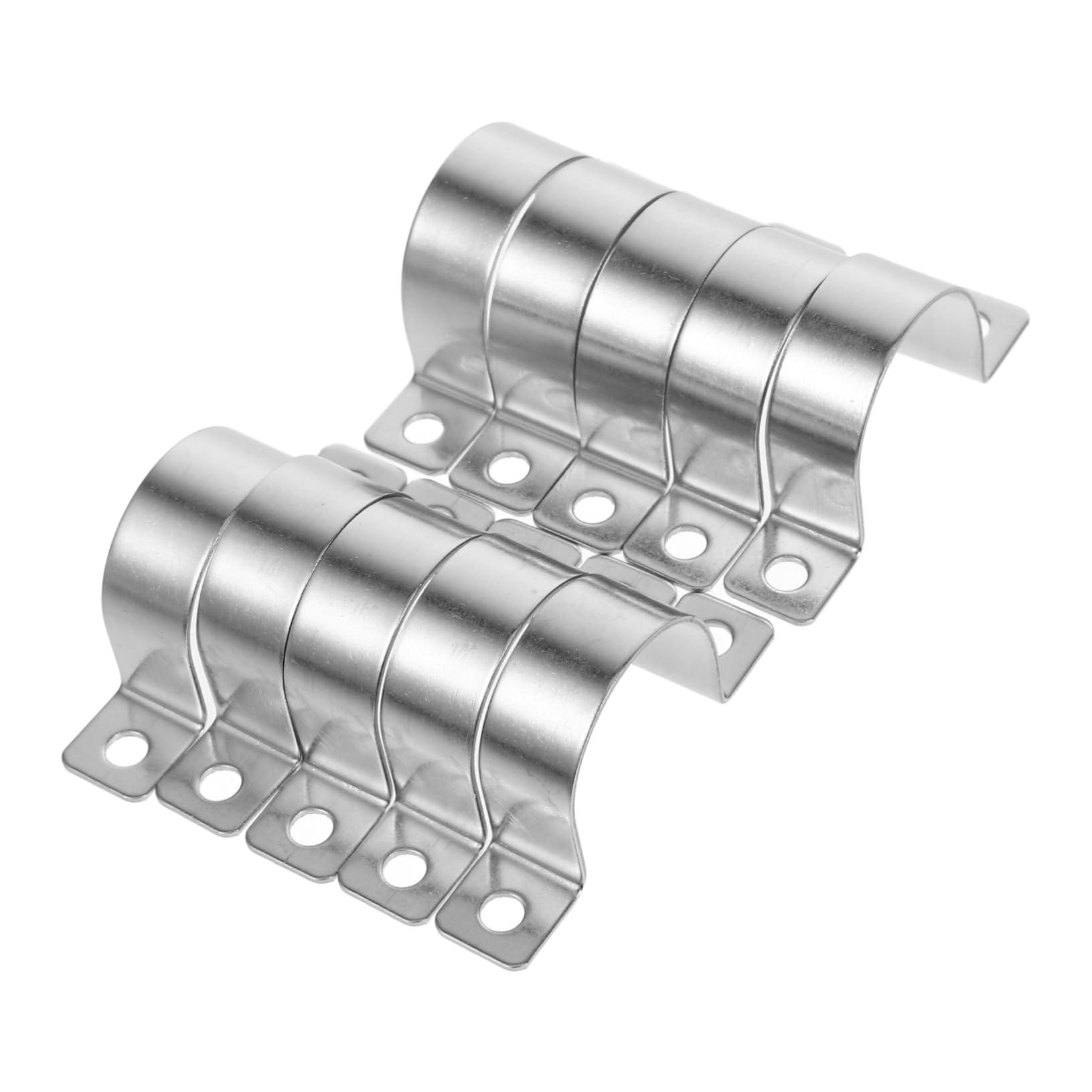 VILLFUL 20pcs Stainless Steel Hose Clamp Cord u Clamp Tube Clamp Tube Buckle Tube Clip Clamp Turbo Pipe Clamps Tube Strap Clamp Clamps for Tube U Shape Pipe Clamp Cable Clamps Silver