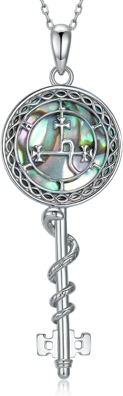 Sigil of Lilith Necklace for Women 925 Sterling Silver Lilith Pendant Necklace Pagan Mythology Amulet Jewelry Gift for Women