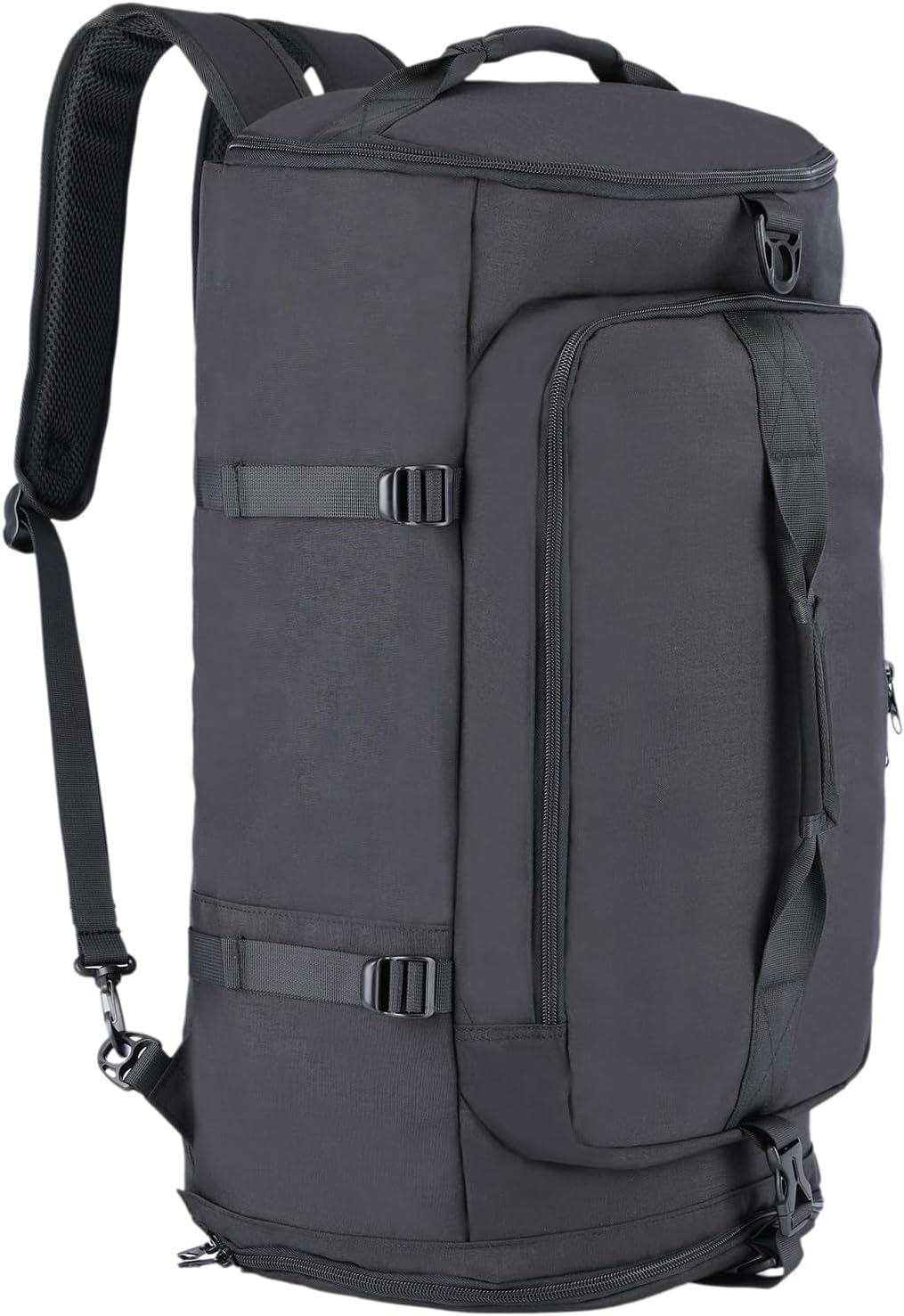 Tactical Duffel Backpack Gym Bag Military Travel Bag with Shoes Compartment and Straps for Camping(Black)