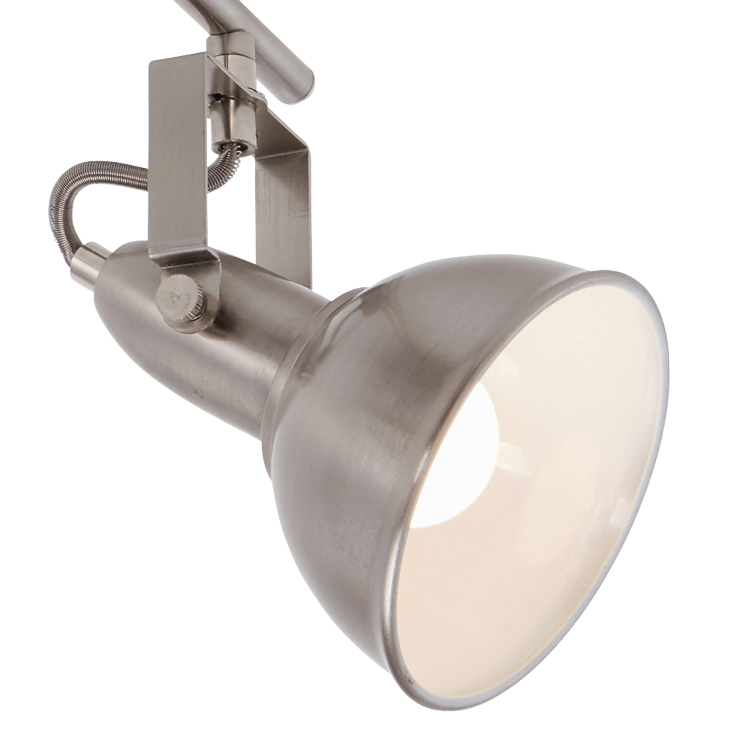 BRILONER - Deckenlampe Vintage schwenkbar, E14 Fassung, max. 40 Watt, Deckenleuchte, Lampe, Wohnzimmerlampe, Schlafzimmerlampe, Küchenlampe, Deckenstrahler, Deckenbeleuchtung, 79x19 cm, Satin-Weiß
