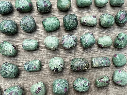 Image of GAF TREASURES 1 /2 LB Ruby Fuchsite Tumbled Stones, Polished Natural Ruby Fuchsite Gemstone, Ruby Fuchsite Healing Crystals (Ruby Fuchsite)