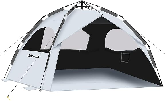 Glymnis Pop Up Beach Tent Large for 4-6 Person, Instant Pop Up Automatic Beach Tent UV Protection Sun Shelter Easy Setup for Family Picnic