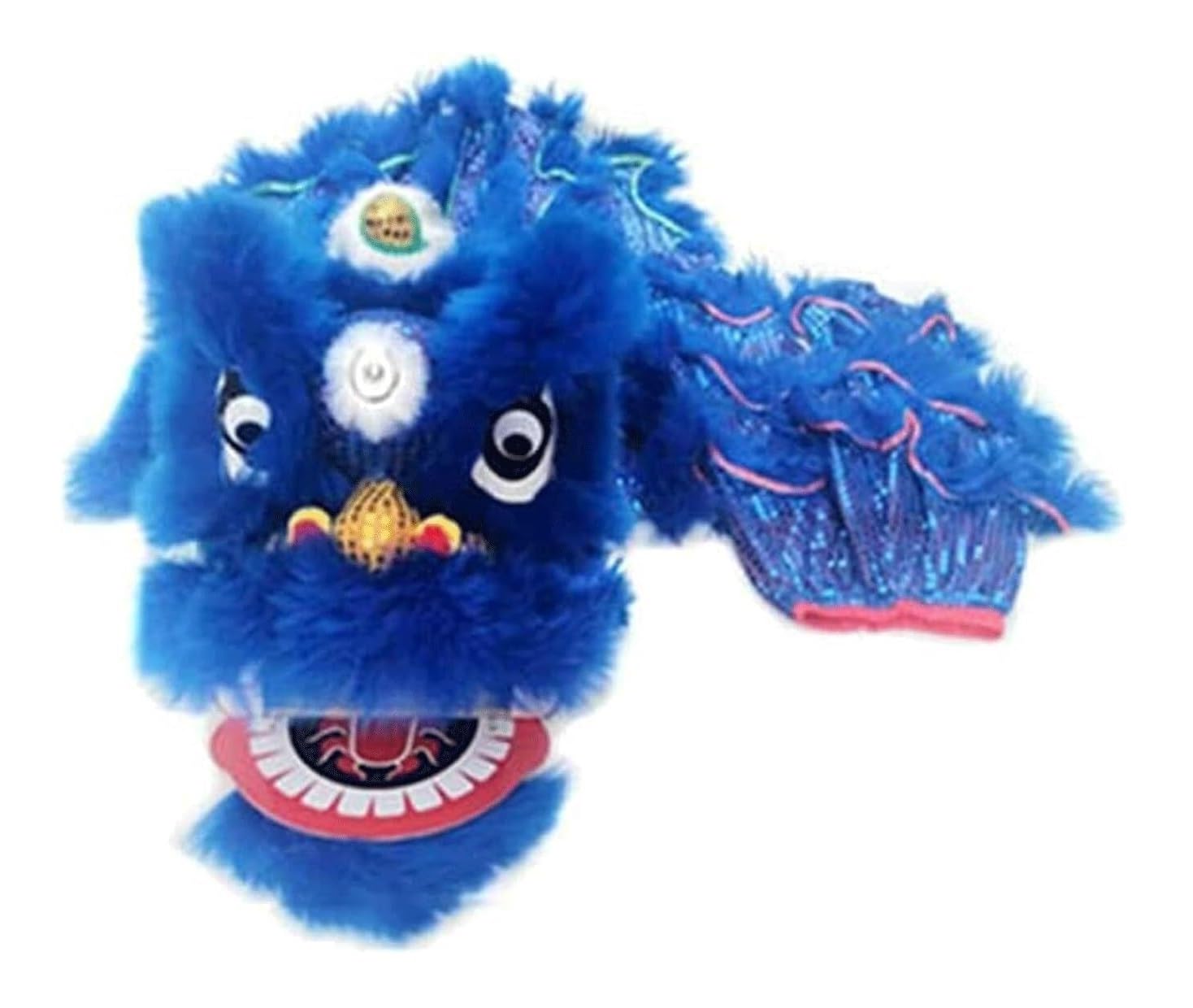 CVdrtyED Lion Dance Costume 6in Chinese Lion Dance Spring Festival Celebration Opening Outdoor Traditional Mascot Performance Dragon(Blue)