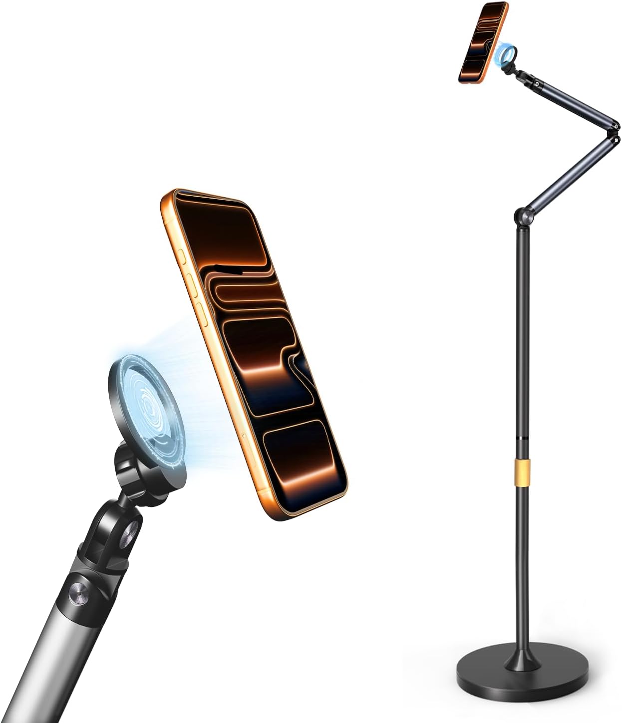 Magnetic Phone Floor Stand, Aluminum...