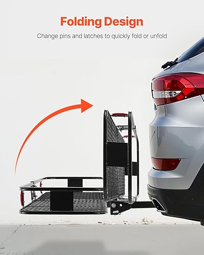 Miniatura 5 de VEVOR Transportador de carga de enganche de 60 x 20 x 6 pulgadas, capacidad de 500 libras con red de carga y bolsa de carga impermeable, cesta de