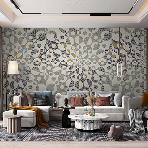 Fresque murale 3D design géométrique abstrait moderne pour décoration de luxe - 4