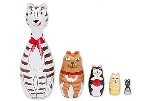 Bits and Pieces - "Cleo & Friends" Chonk Cats Nesting Dolls