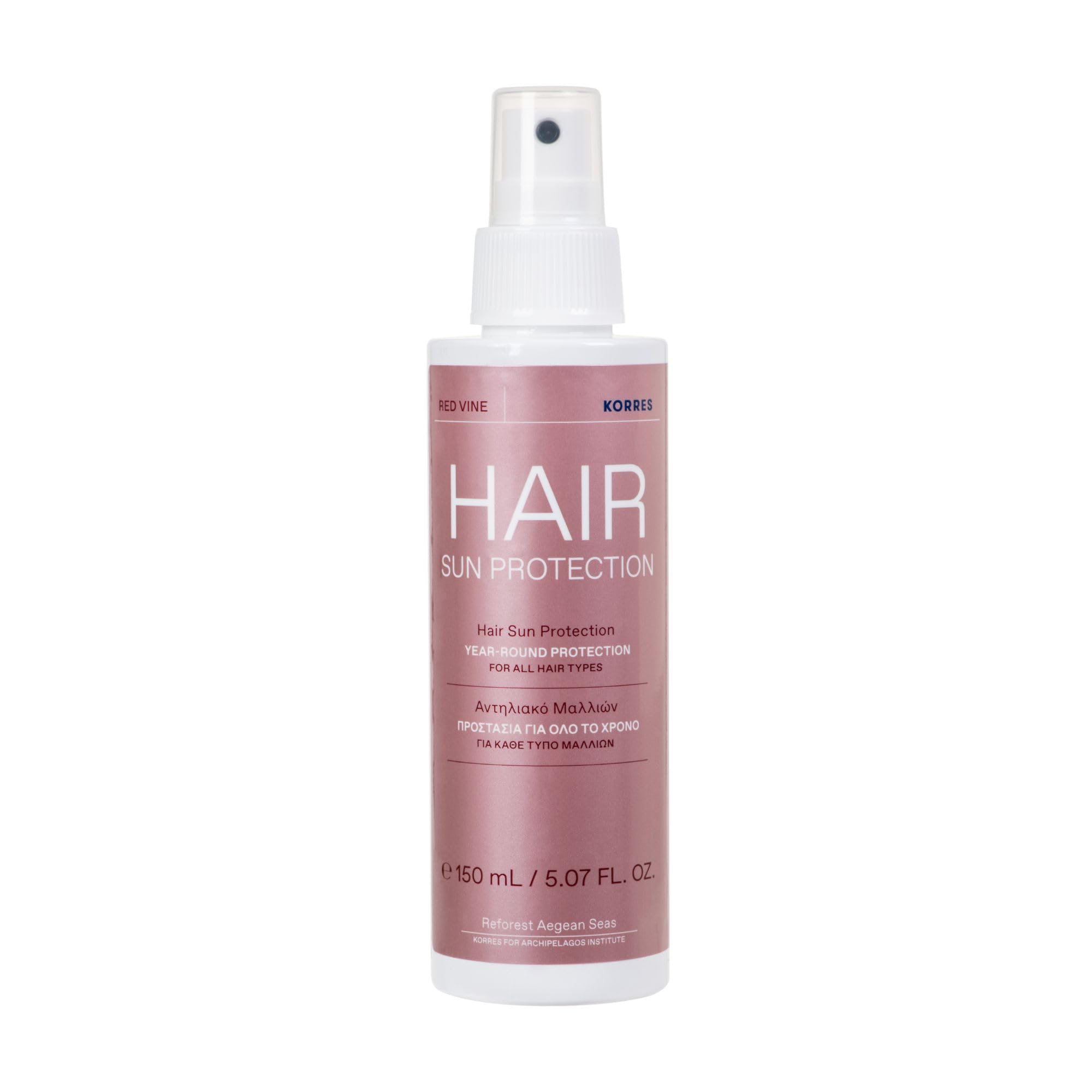 KORRES Red Vine Ηair Sun Protection 150ml, Clear, 150 ml (Pack of 1)