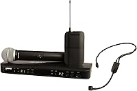 Vista 1 de Shure BLX1288/P31 Sistema de micrófono inalámbrico - Batería de 14 horas, rango de 300 pies, UHF Incluye micrófonos de mano y auriculares