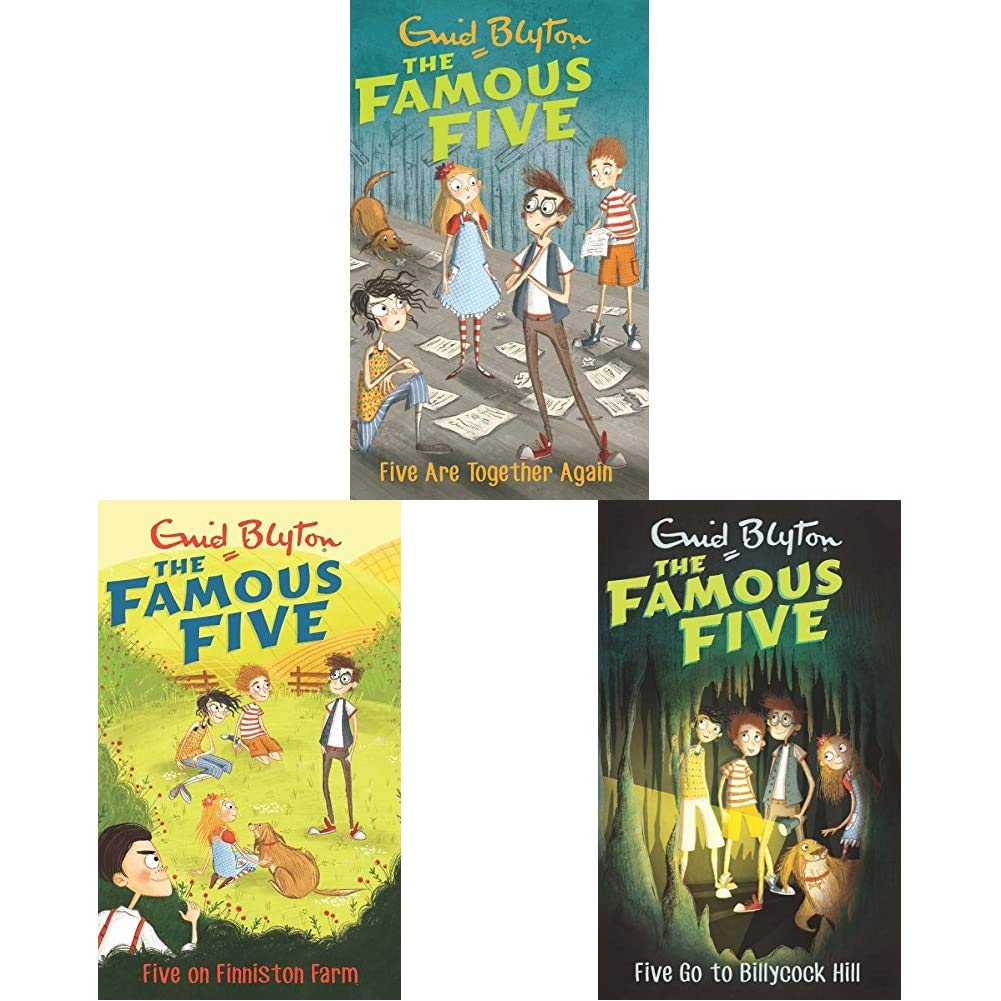 Five Are Together Again: 21 (The Famous Five Series)+Five on Finniston Farm: 18 (The Famous Five Series)+Five Go to Billycock Hill: 16 (The Famous Five Series)(Set of 3 Books)