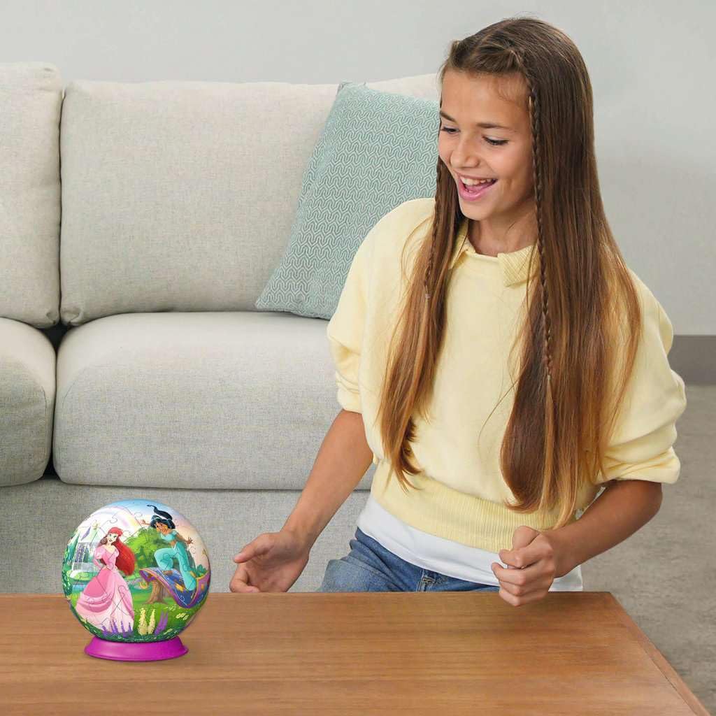 Ravensburger - Puzzle 3D, Ball Disney Princess per Adulti e Bambini 6+ Anni, Idea Regalo, 72 Pezzi, Include Supporto per Esporlo