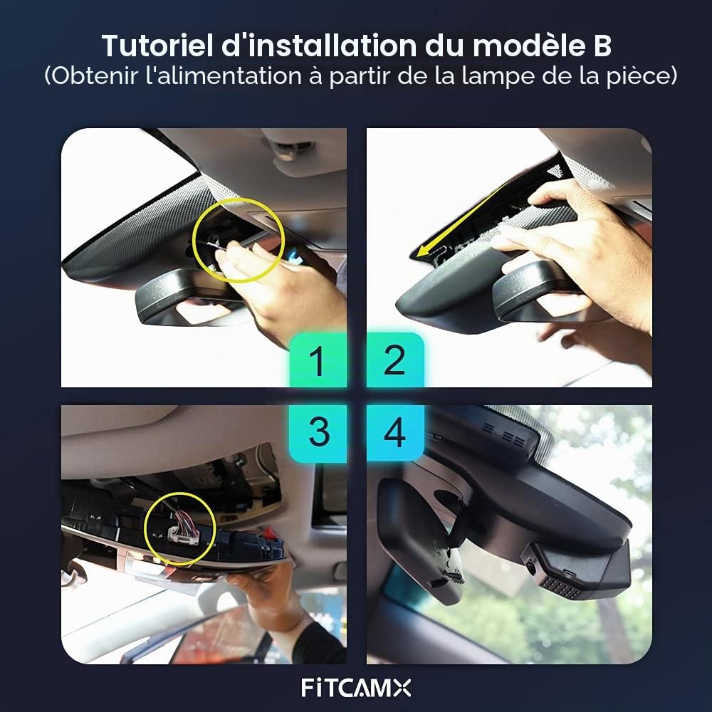 Fitcamx Dashcam 4K Convient pour Lexus RX 350 450 F Sport 350L 450hl Luxury 450h 2016-2022 (modèle B), Caméra de Voiture UHD WiFi 2160P, Accessoires OEM, Mode Parking, G-Senseur, avec Carte 64 Go