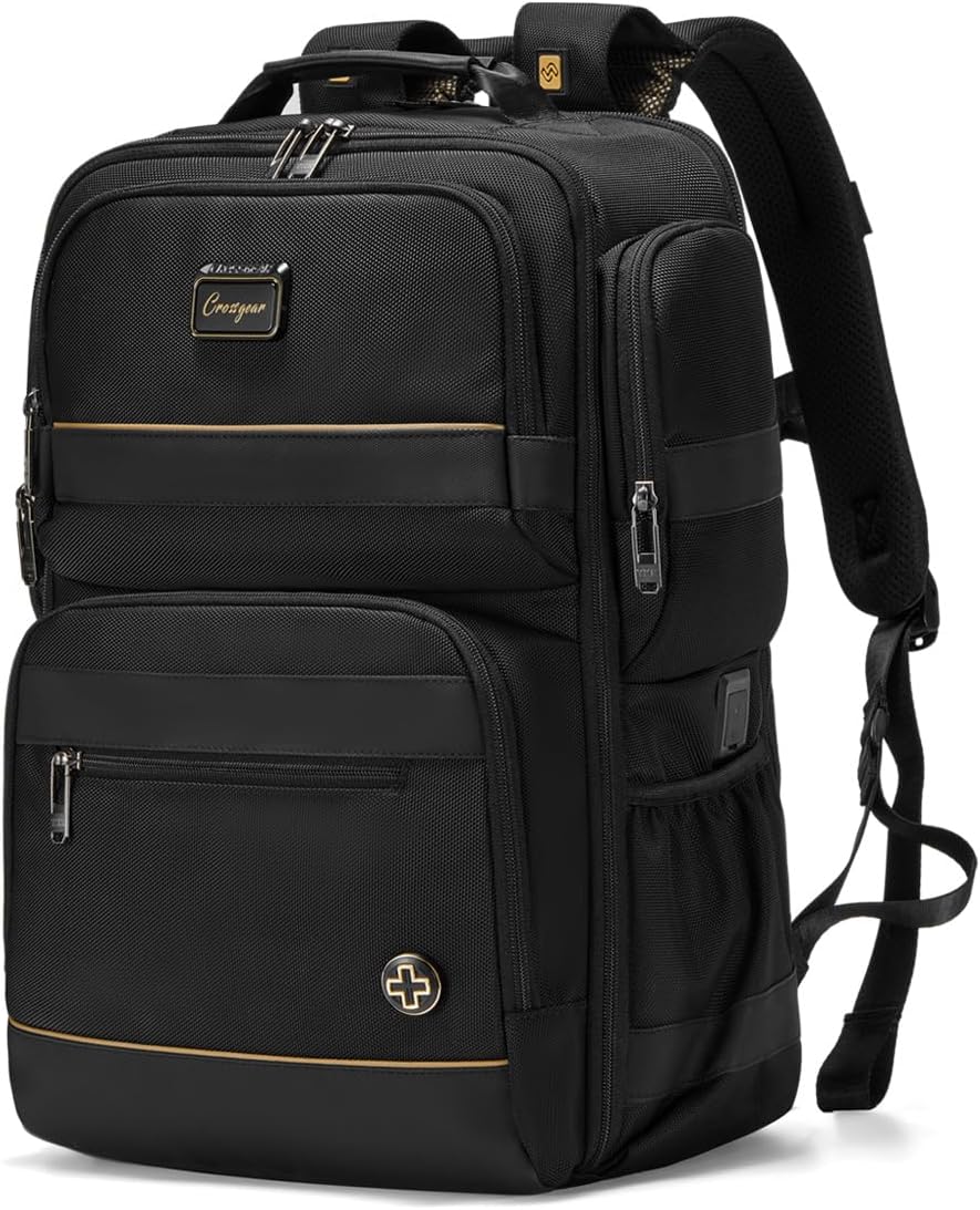 Business Backpack for Men, Reduce Strain by 58%,Fit 15.6'' Laptop | YKK Zippers, Smart Pocket Organizer, TSA Friendly Carry On Travel Backpack for Men, Airline Approved for Work Commute Travel