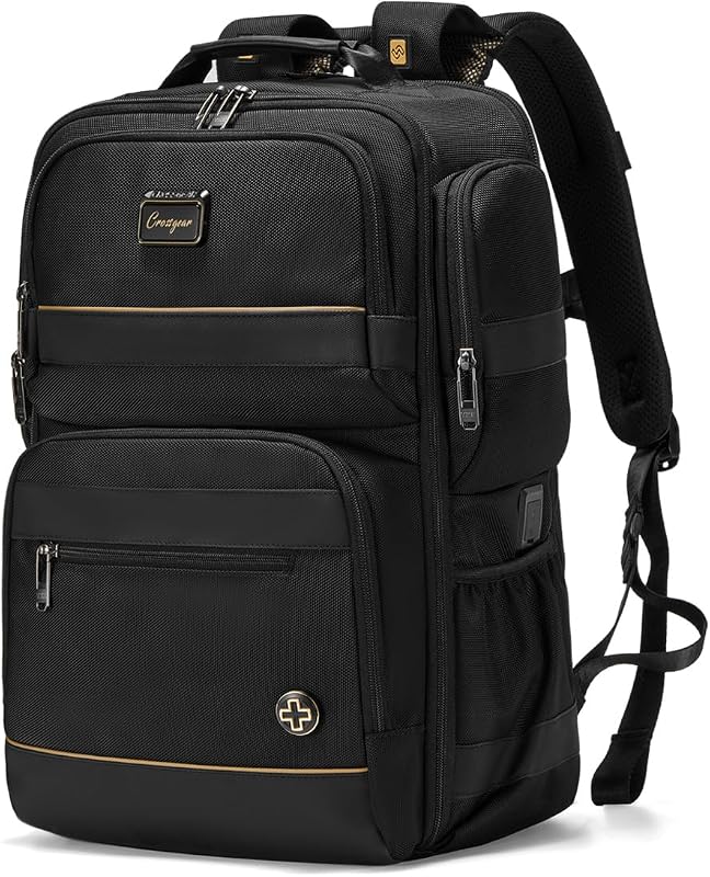 Business Backpack for Men, Reduce Strain by 58%,Fit 15.6'' Laptop | YKK Zippers, Smart Pocket Organizer, TSA Friendly Carry On Travel Backpack for Men, Airline Approved for Work Commute Travel