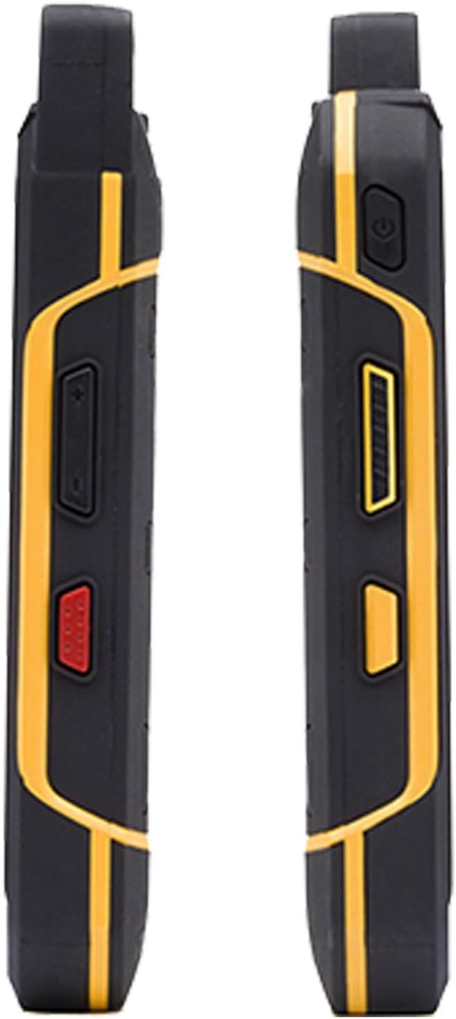 Side view of the Sonim XP7 smartphone, showing the volume and power buttons, and a dedicated red button.