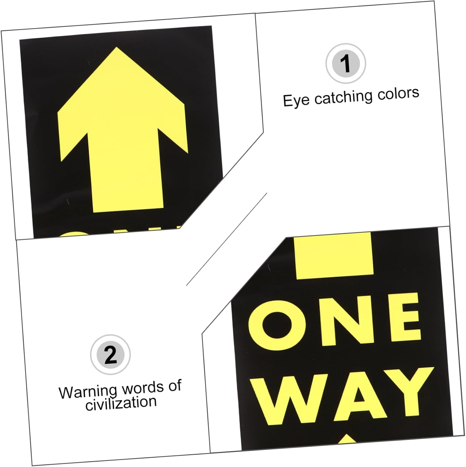 5Pcs PVC Safety Floor Sign Marker for Social Distance Warning