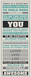 Be Awesome Inspirational Motivational Happiness Quotes Wall Decorative Poster Print For Home Office Decor 12" x 36" with Tube