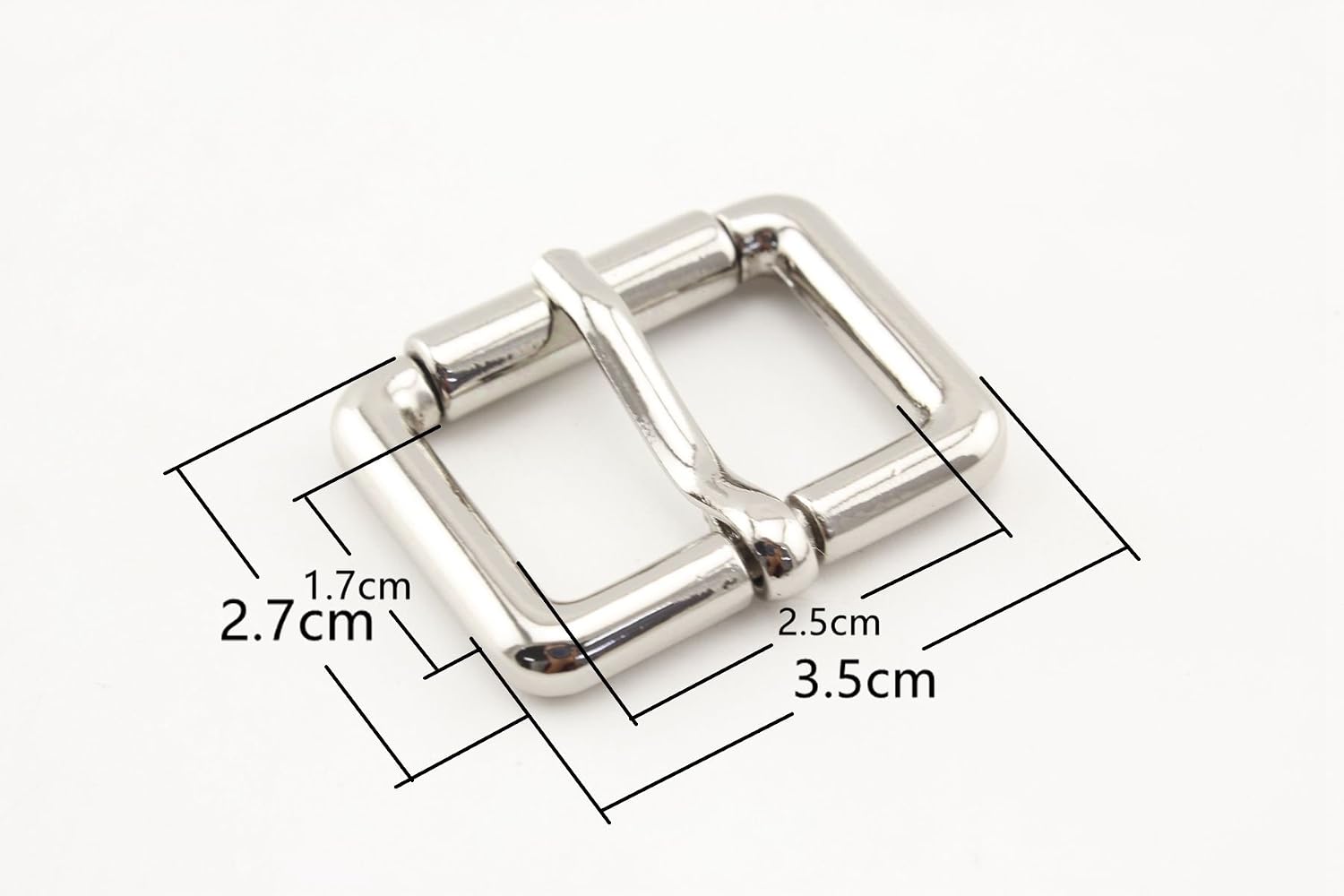 zinc alloying RECTANGLE pin Belt strap Buckle Loops Clasp for bag purse Leather Belts Crafts Accessories 1 Inch / 25mm Nickel U126