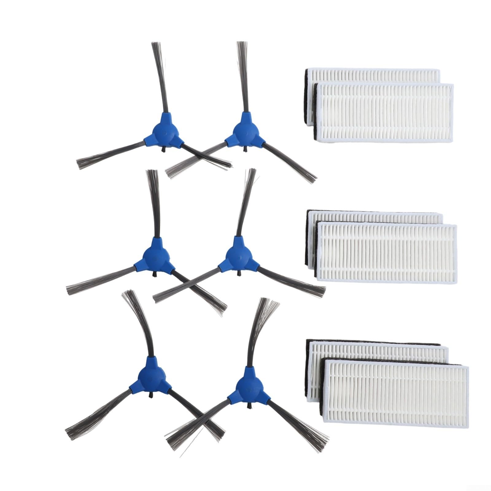 Ersatzfilter & Zubehör Für Coredy R380 & R300 Saugroboter – 10 Filter + Reinigungsbürste