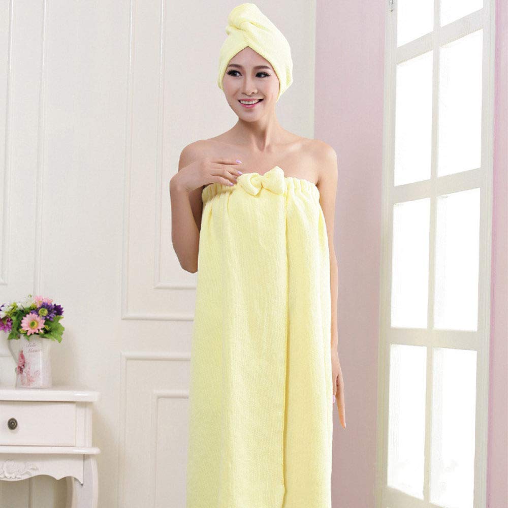 Serviette de bain qui ne glisse pas Sugan Life et son bonnet cheveux secs