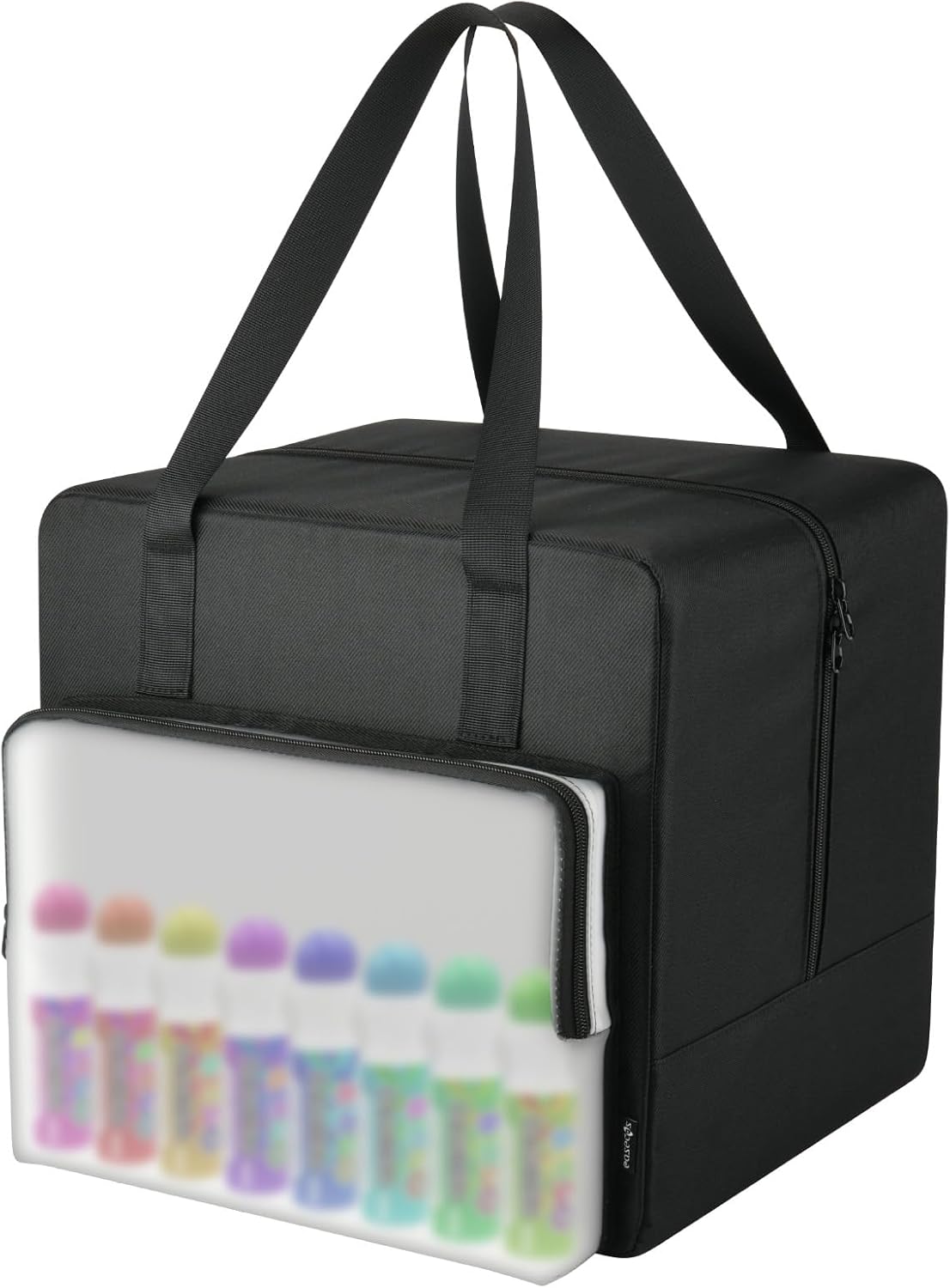 Bingo Game Sets Carry Bag Large Capacity Bingo Dauber Bag for Holding Game Accessories and Rotary Cage, Portable Storage Tote Carrying Case for Family Games Night, Parties, Case Only