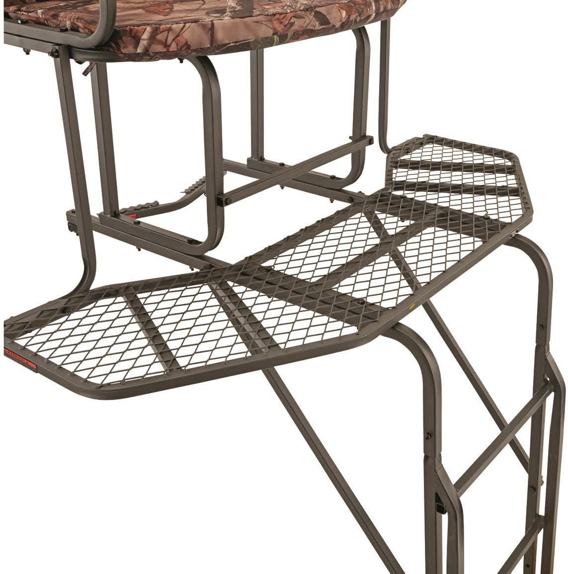 Guide Gear 20' 2-Man Ladder Tree Stand with Hunting Blind Climbing Hunt Seat, Hunting Gear Equipment Accessories : Sports & Outdoors