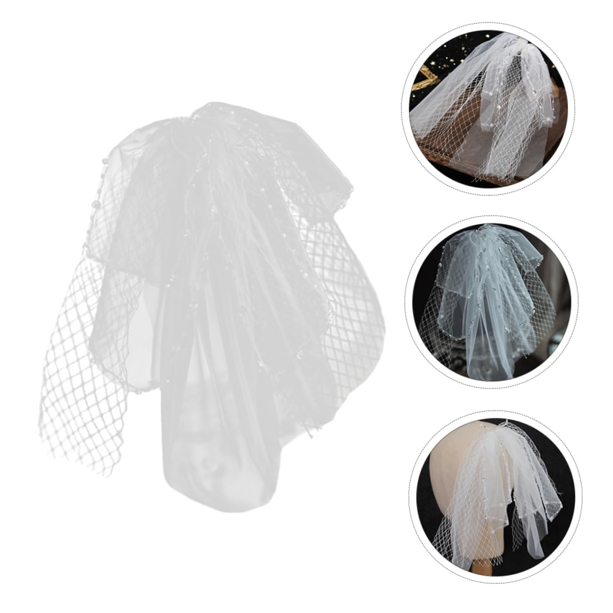 FOMIYES 3pcs Vintage Wedding Veil Headpiece for Women Elegant Bridal Hair Accessory Headdress Detailing Suitable for Long and Hair for Weddings and Special Occasions
