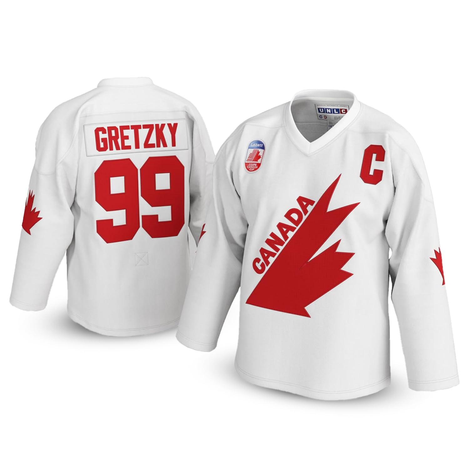 UNLC Gretzky #99 Canadian Hockey Jersey, White, L