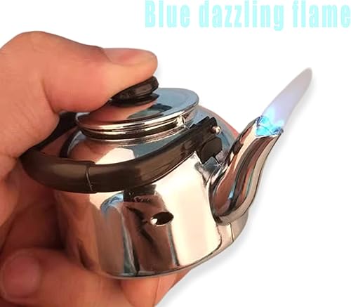 Miniatura 2 de Encendedor de antorcha, encendedores geniales, diseño creativo de utensilios de cocina, rellenable ajustable, encendedor de butano, regalos únicos
