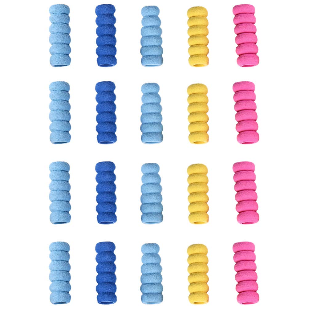 20Pcs Foam Non-slip Diamond Art Drill Pen Comfort Grip Pencil Cushion Writing Aid Soft Pen Gripper for Kids Adults Art Craft (Mixed Color)