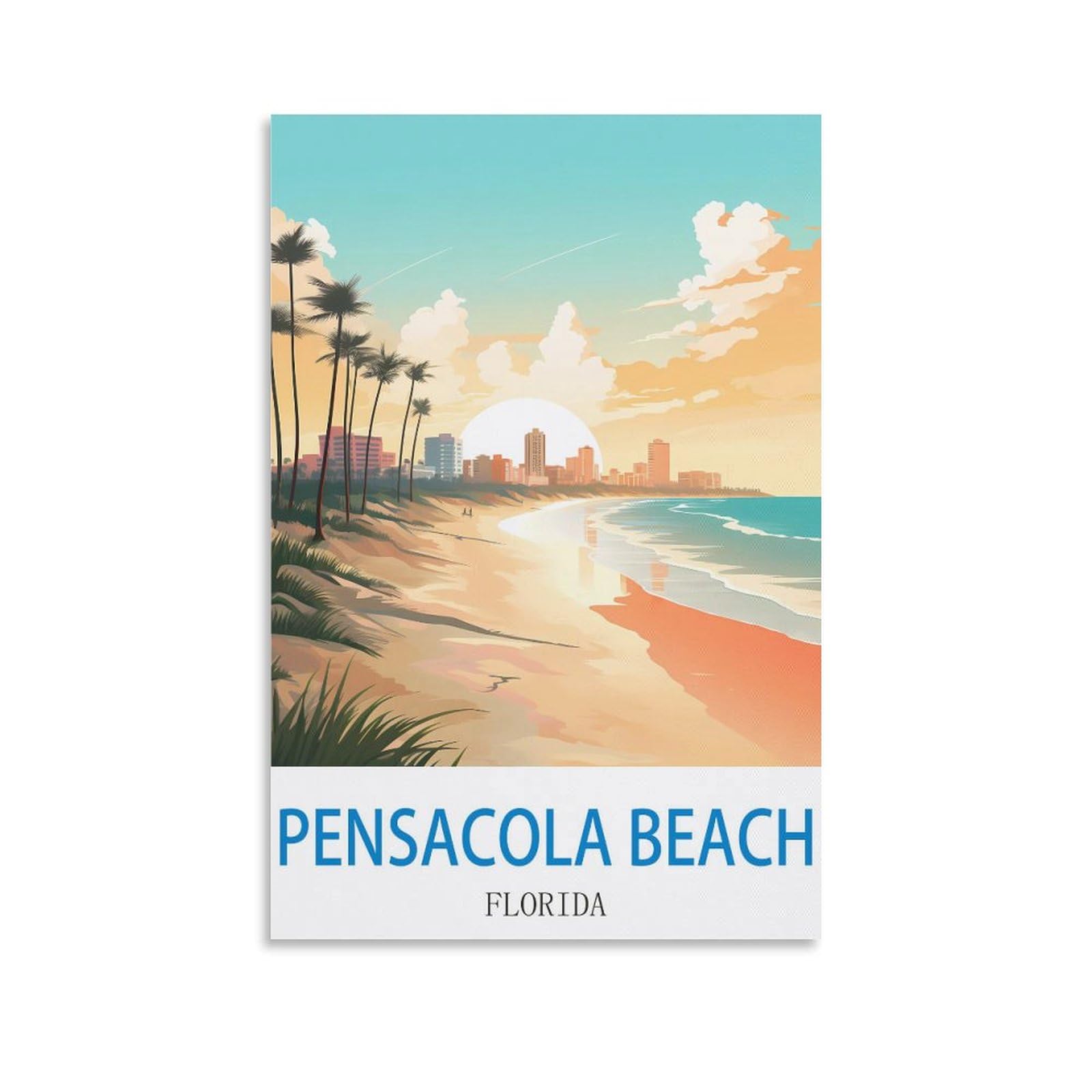 Nprzm A344 Vintage Metal Tin Sign Pensacola Beach Florida Vintage Metal Tin Sign For Cafe, Bar, Pub, Beer Club Wall Decor 20X30cm