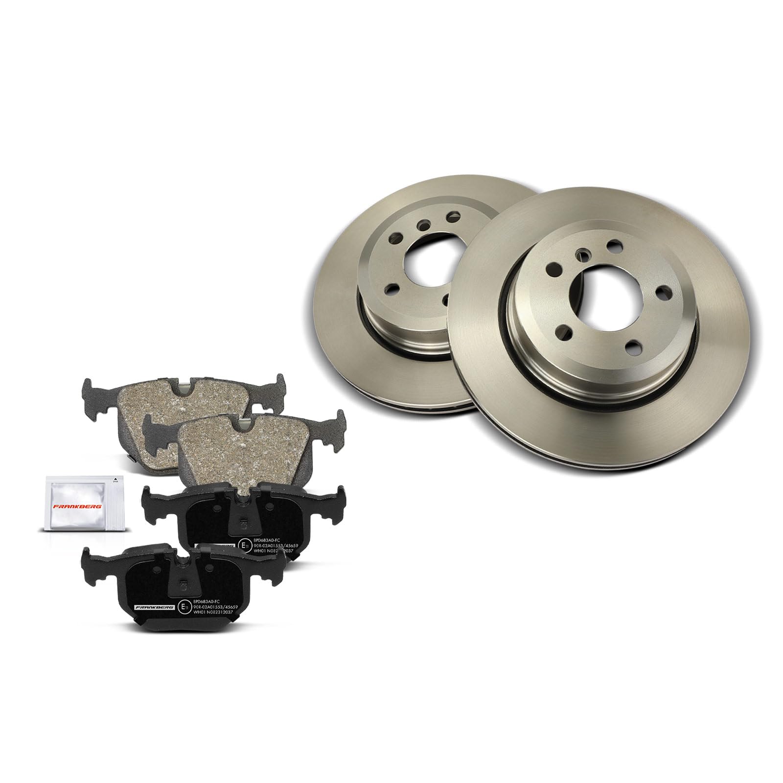 Frankberg 2 discos de freno 4 pastillas de freno | Compatible con: X3 E83