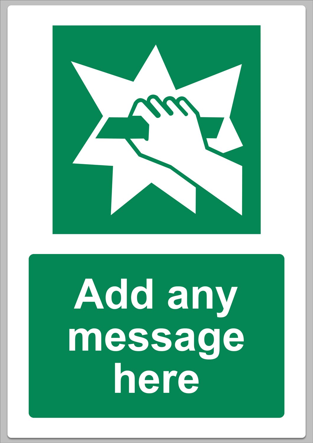Break to Obtain Access Safe Condition (A4) PVC Vinyl Sticker Label Sign, Custom Personalised, Self-Adhesive, Waterproof, UV Resistant, Peel and Stick - ISO 7010 - E008