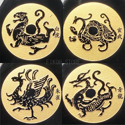 Amazon.co.jp: 天然 黒曜 四神 ピラミッド (大サイズ)【 青龍/朱雀 