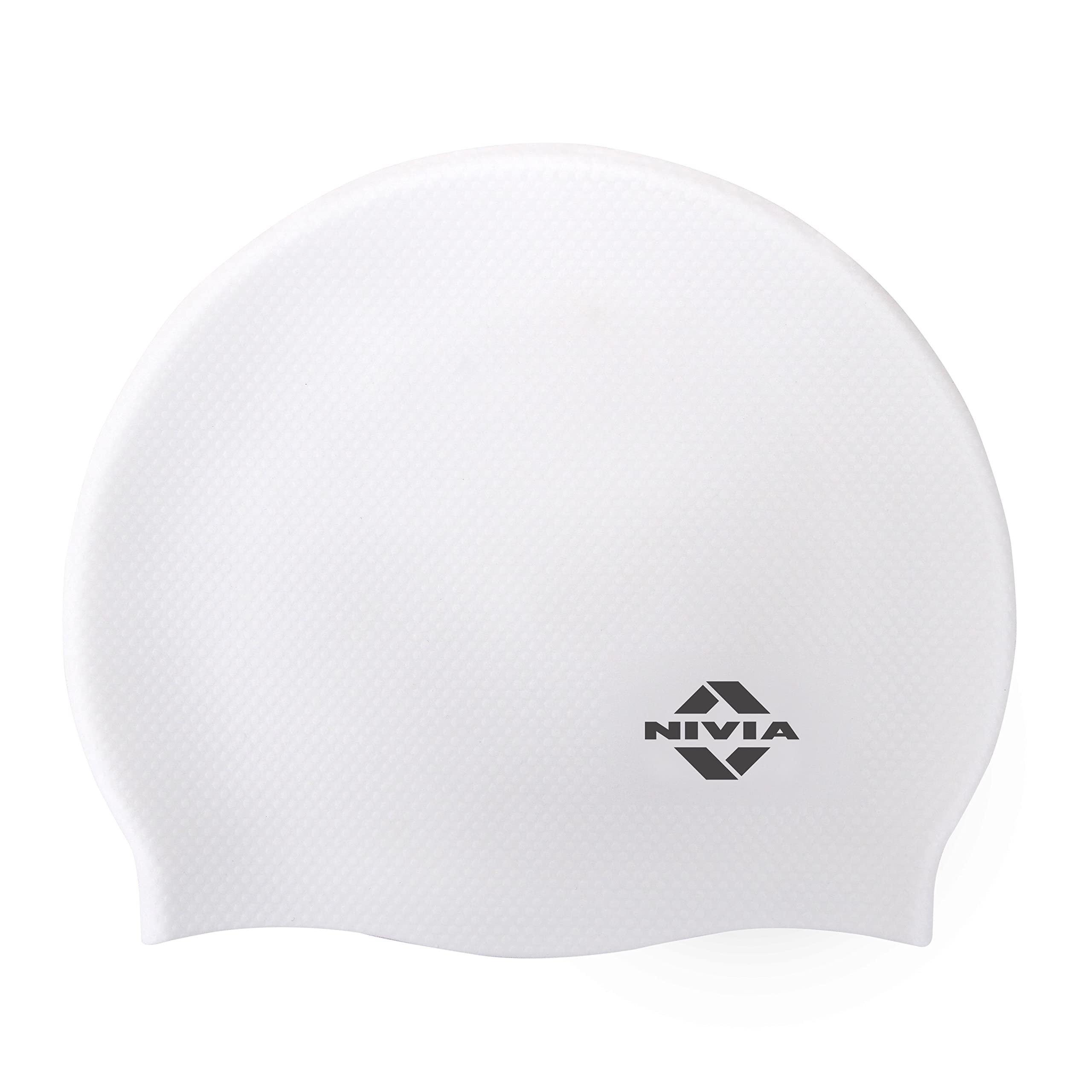 Nivia Pro Silicone Swimming Cap for Adults, Swimming Cap Long Hair, Swimming Pool Cap, Swimming Cap for Women & Men, Silicone Cap Swimming, Waterproof Swim Cap, Swim Cap Men, Swim Cap (White) (B07LGGY167) Amazon Price History, Amazon Price Tracker