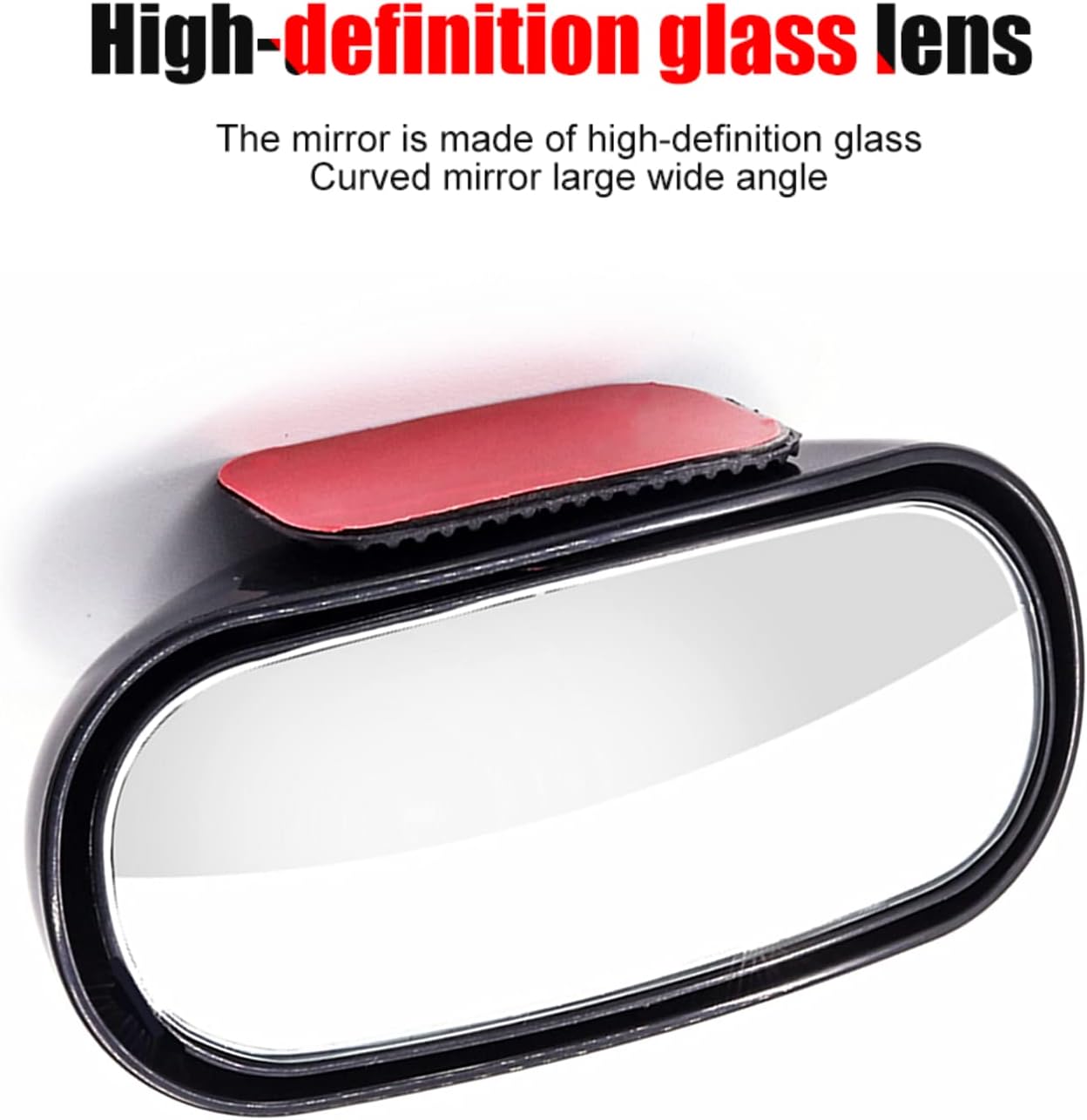 Blind Spot Mirrors, Adjustable Car Convex Rotable Rear View Mirror for Universal Cars, Oval Car HD Glass Sticky Mirror with 360° Wide Angle