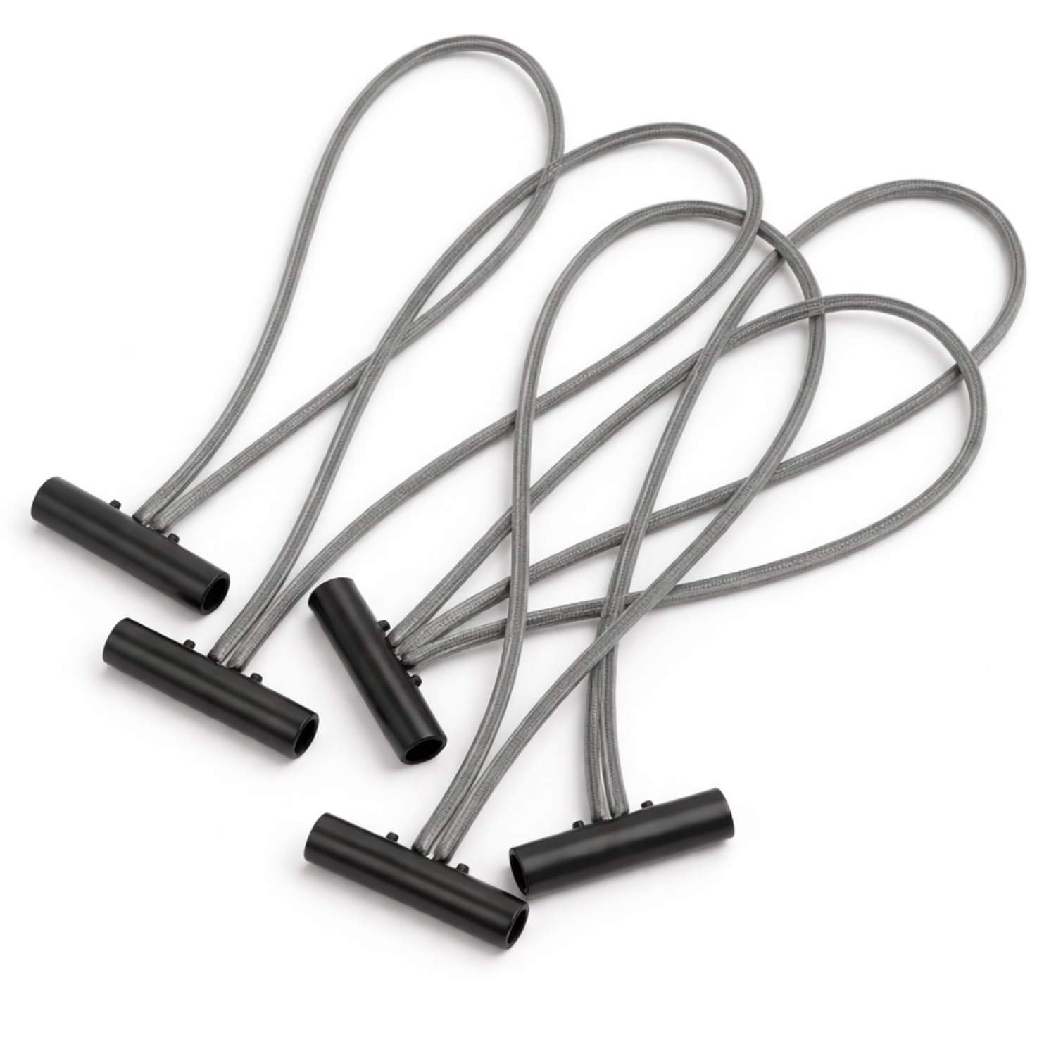 Bungee Cord with T-Bar Stretchy 100% Elastic Tie Down Strap for Camping, Tarps, Tents & Outdoor Gear Durable Weather-Resistant Shock Cord for Securing Luggage, Equipment & DIY Use (10, 8" - 20cm)