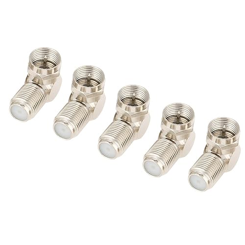 Conector coaxial de ángulo recto, tipo F, conector macho a hembra, adaptador coaxial de 90 grados para RG6/RG59 para TV montado en la pared, módem,