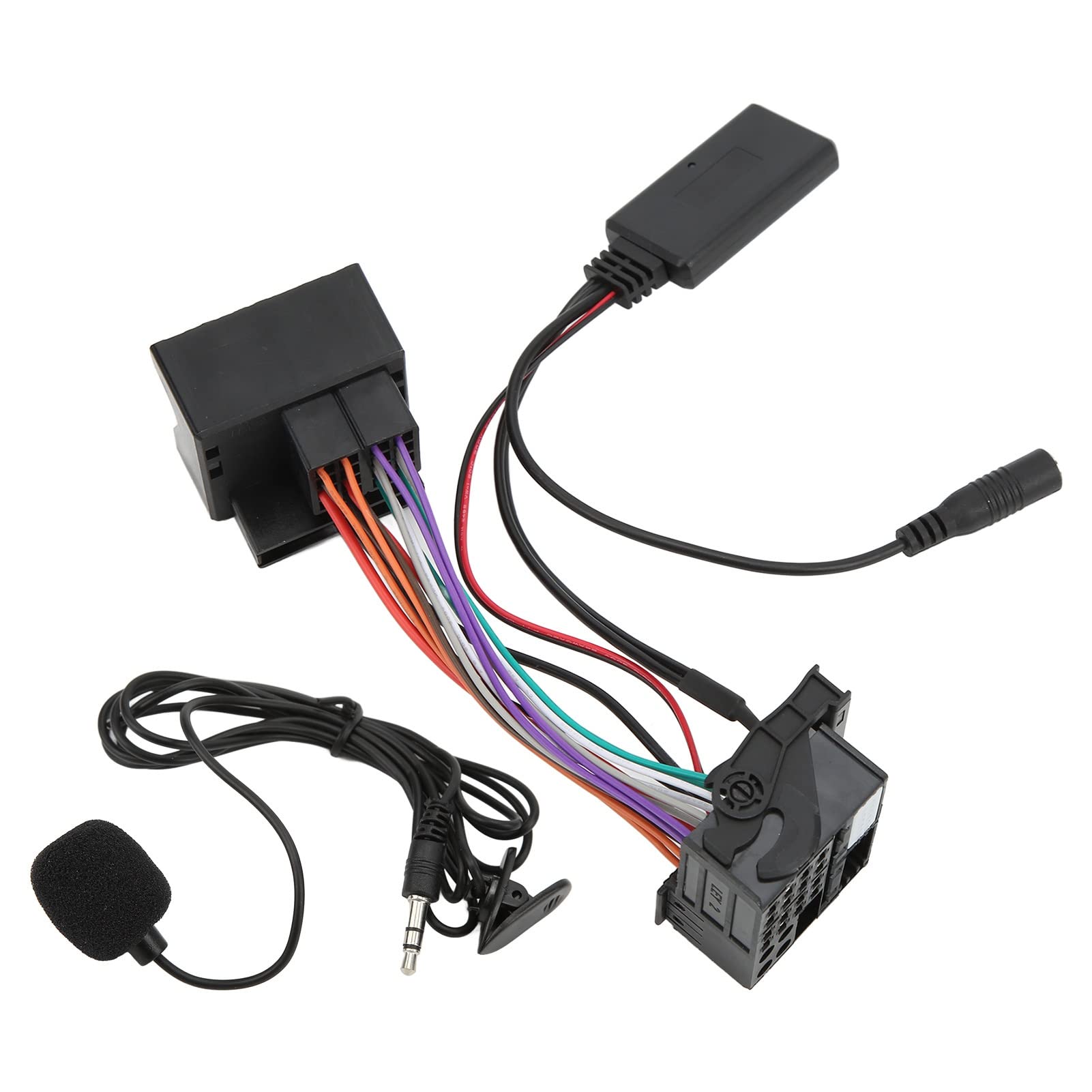 ZJchao Adapter samochodowy Aux Adapter do RCD310 RCD510 RNS510 ABS Łatwa instalacja z przewodem zasilającym
