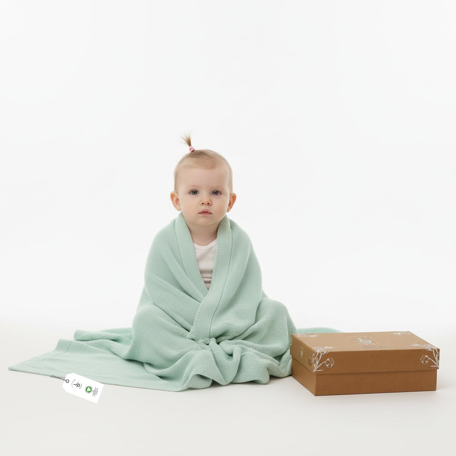 Little Dedi Blanket 100% Organic Cotton GOTS Certified Breathable Temperature Control Blanket in Elegant Baby Gift Box
