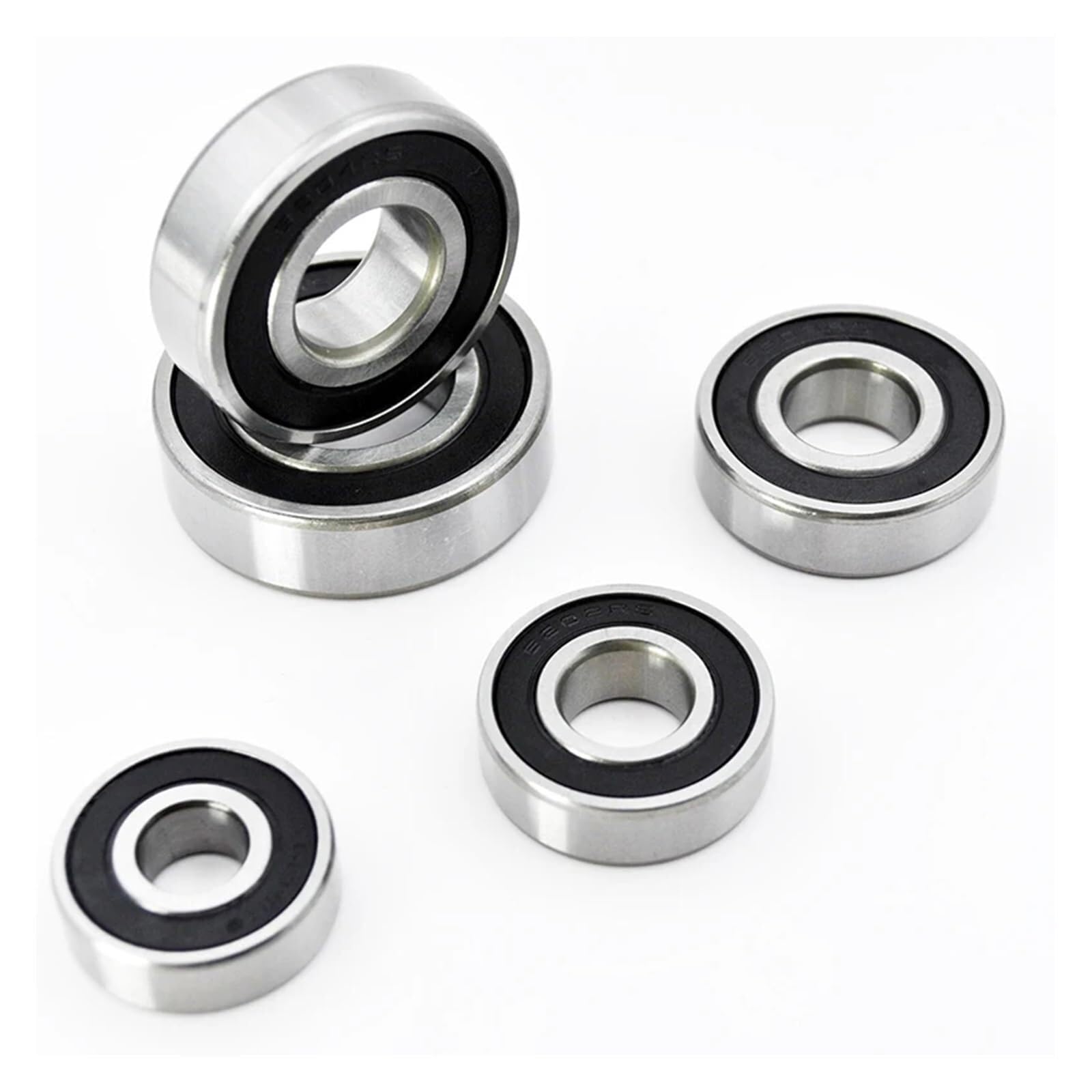 Aspectos, 2 piezas de rodamientos 6200 6201 6202 6203 6204 6205 DDU LLU Rodamientos rígidos bolas acero cromado (6203-2RS 17X40X12mm)(6200-2RS 10X30X9mm)