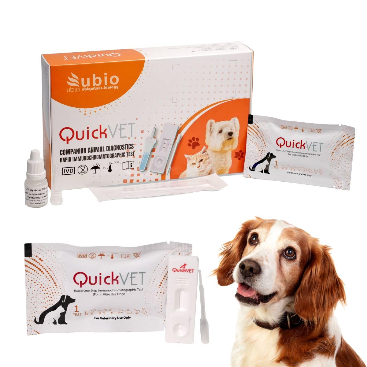 Ubio QuickVET Canine Distemper Ag (CDV) Pet Diagnostic Rapid Test Kits (B0C8D84FP3) Amazon Price History, Amazon Price Tracker