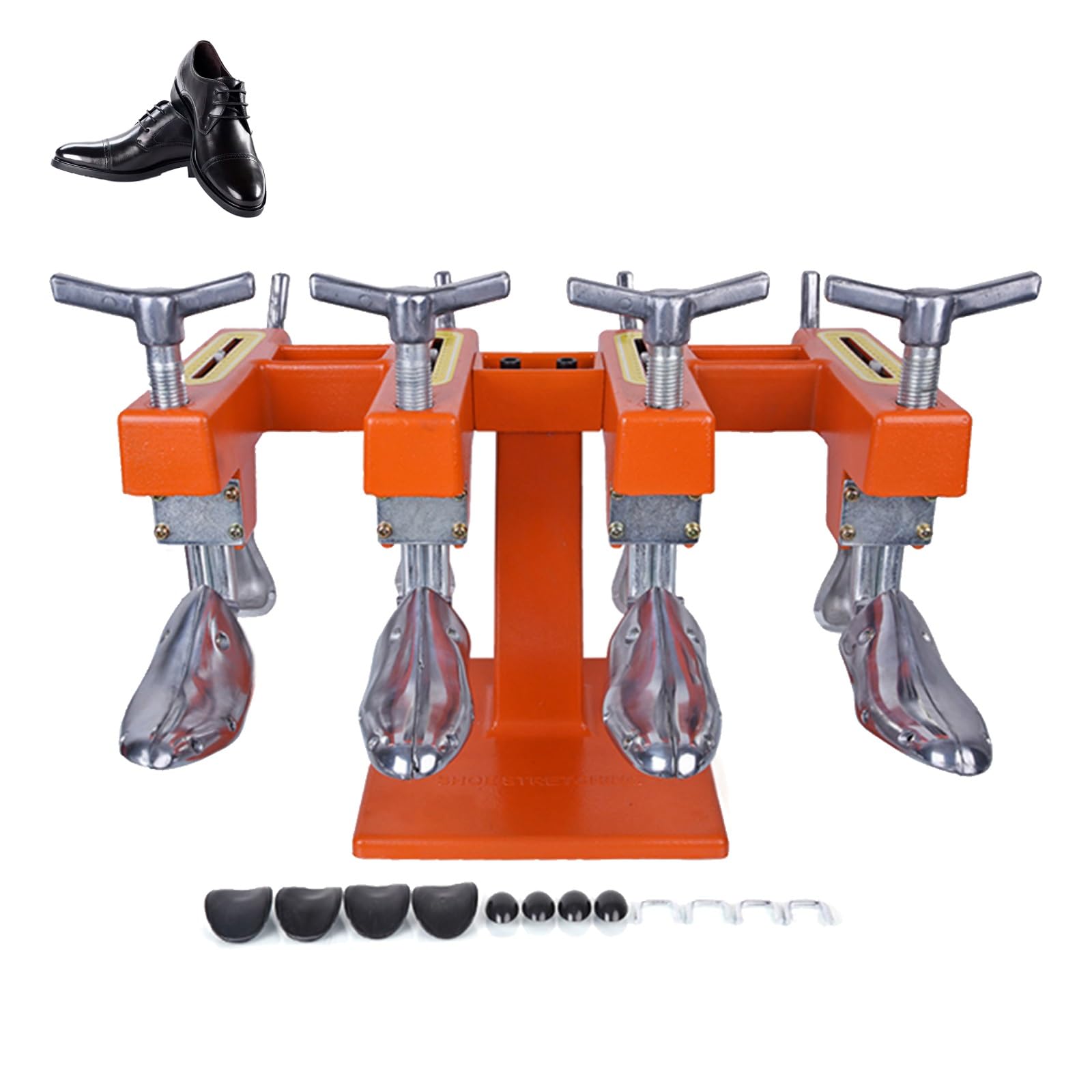 Macchina per barella per scarpe a quattro teste, barella professionale per scarpe con scala, lunghezza regolabile in larghezza, espansore manuale per scarpe, macchina di espansione per scarpe in
