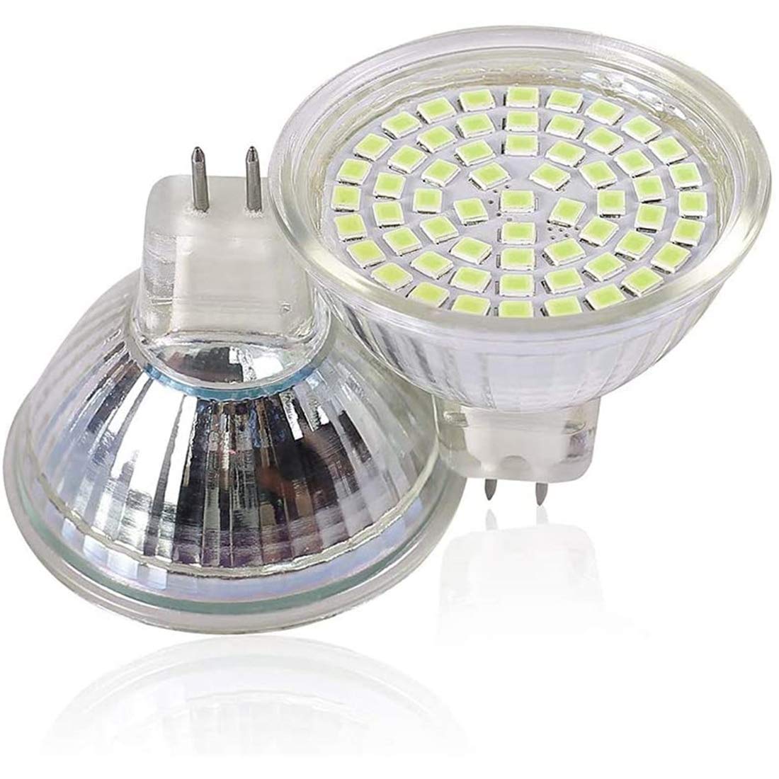 Bombilla De Foco LED MR16 GU5.3 Base 110V 120V 130V 5W Lámpara De Luz Led Bombilla Luz De Día 6000K Blanco Frío 50W Bombilla Halógena De Repuesto,12w,8pcs