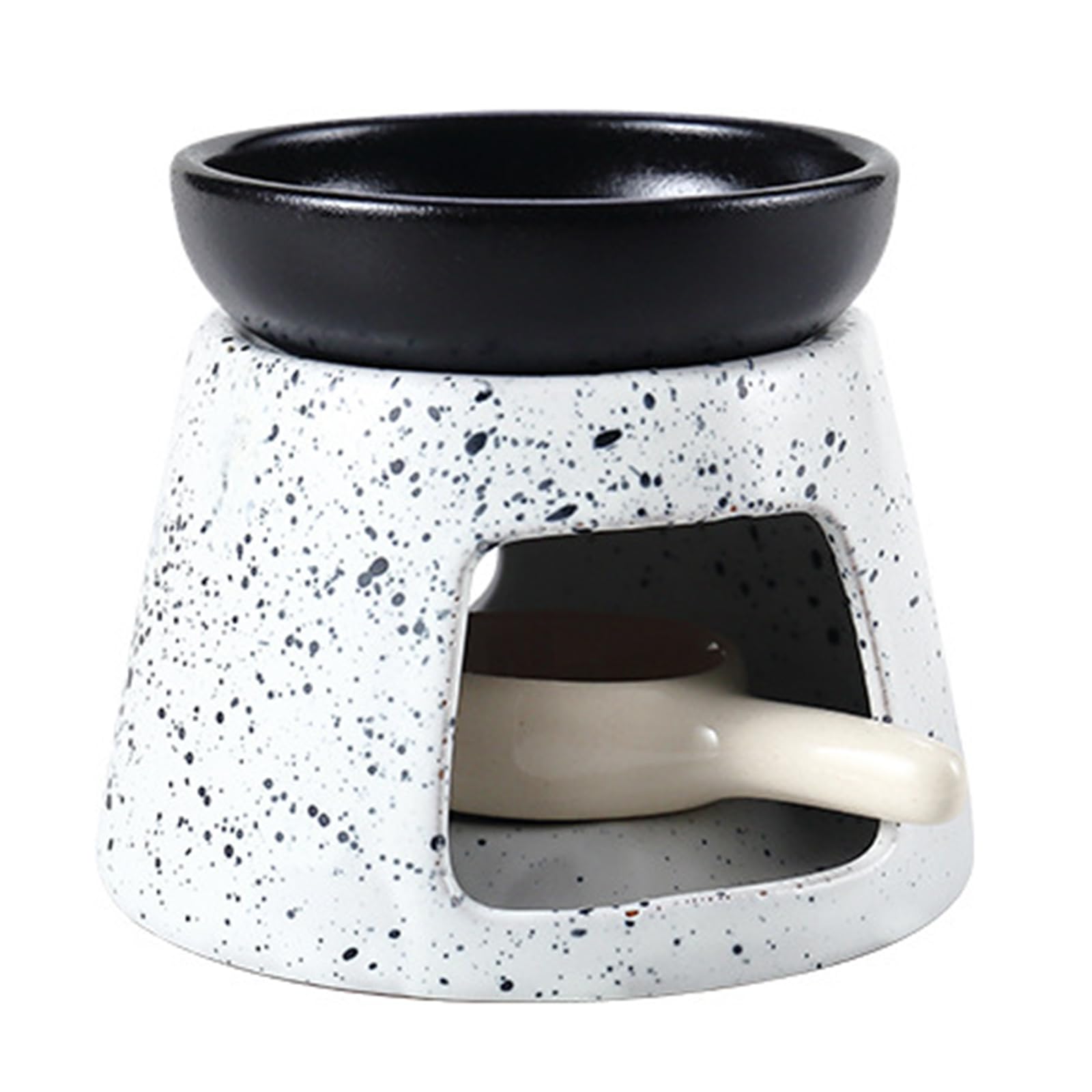 Xinsheinelry Decorative Ceramics Melt Burners Warmer for Essential Oil with Base Tealight Spoon for Bedroom and Living Room Scented Melter